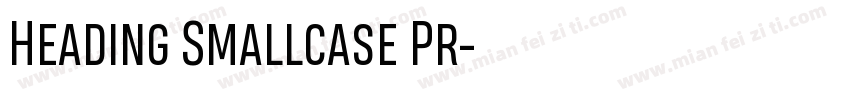 Heading Smallcase Pr字体转换